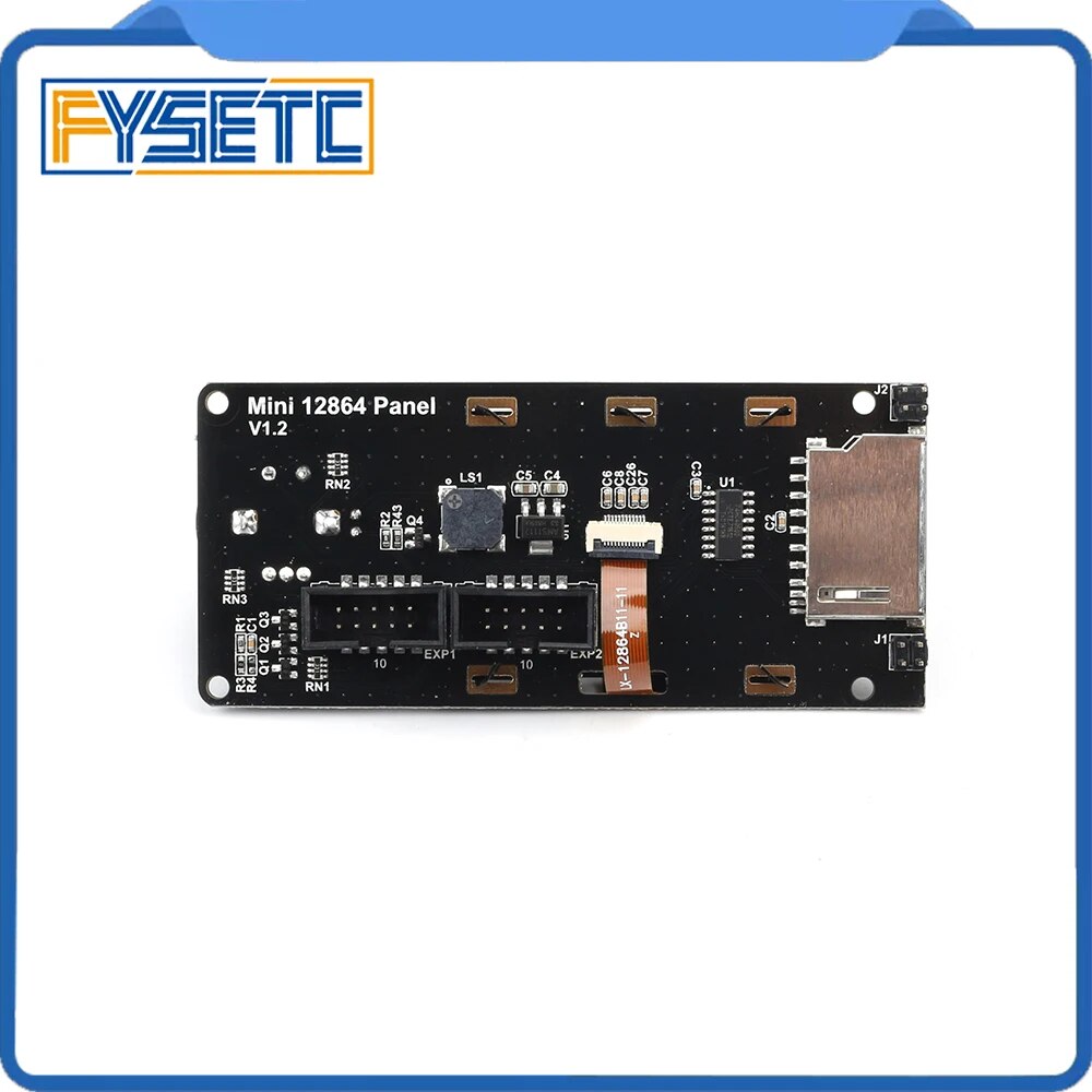 Type C mini 12864 v1.2 MINI12864 LCD Screen Smart Display Black on white Supports Marlin DIY With SD Card 3D Printer Accessories. 