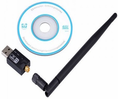 WiFi Wireless Network Adapter with rotatable Antenna for Laptop PC Mini Wi-fi Dongle. 