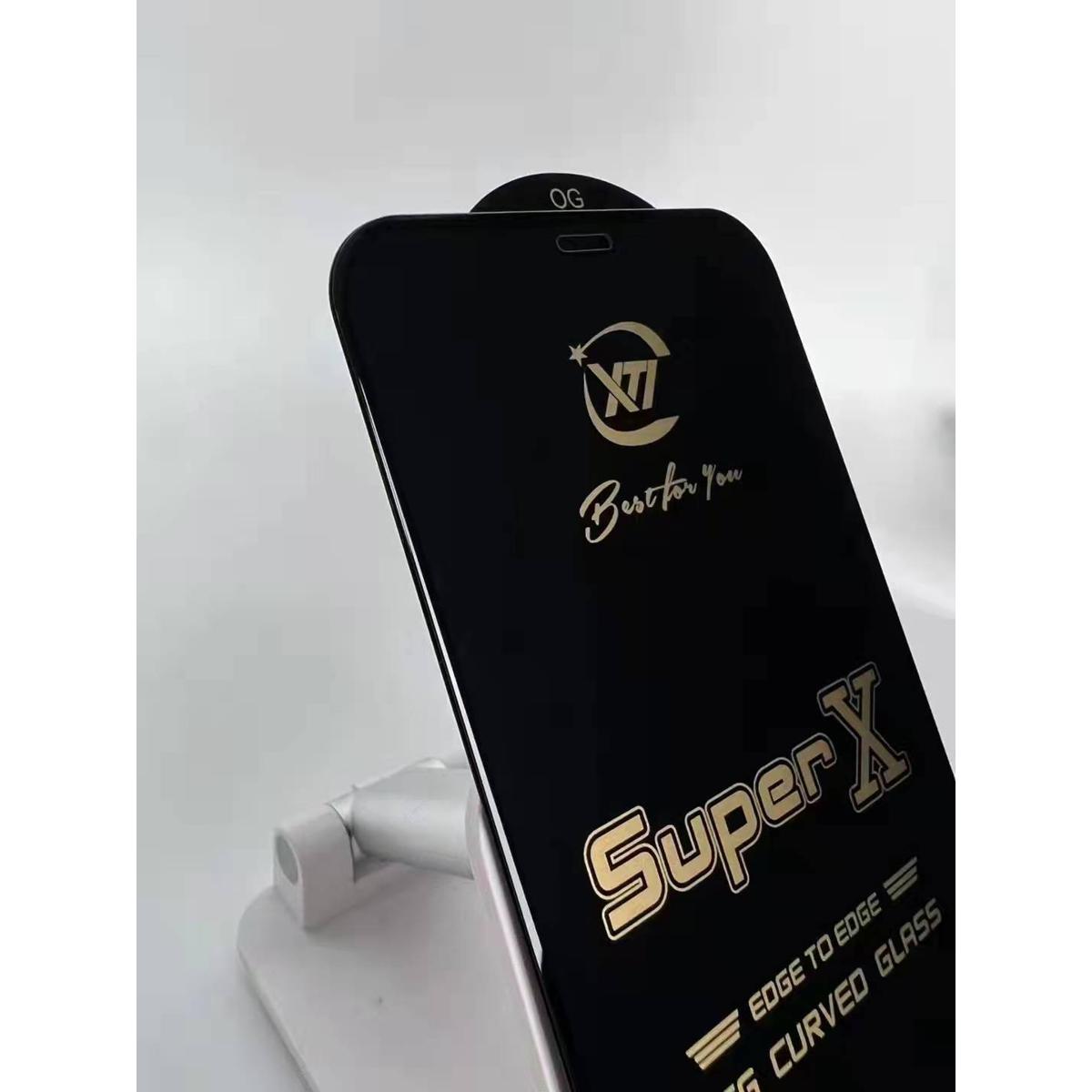 For Apple iPhone XR Tempered Glass Screen Protector Super X (Better than 6D/9D/11D/21D)-Black