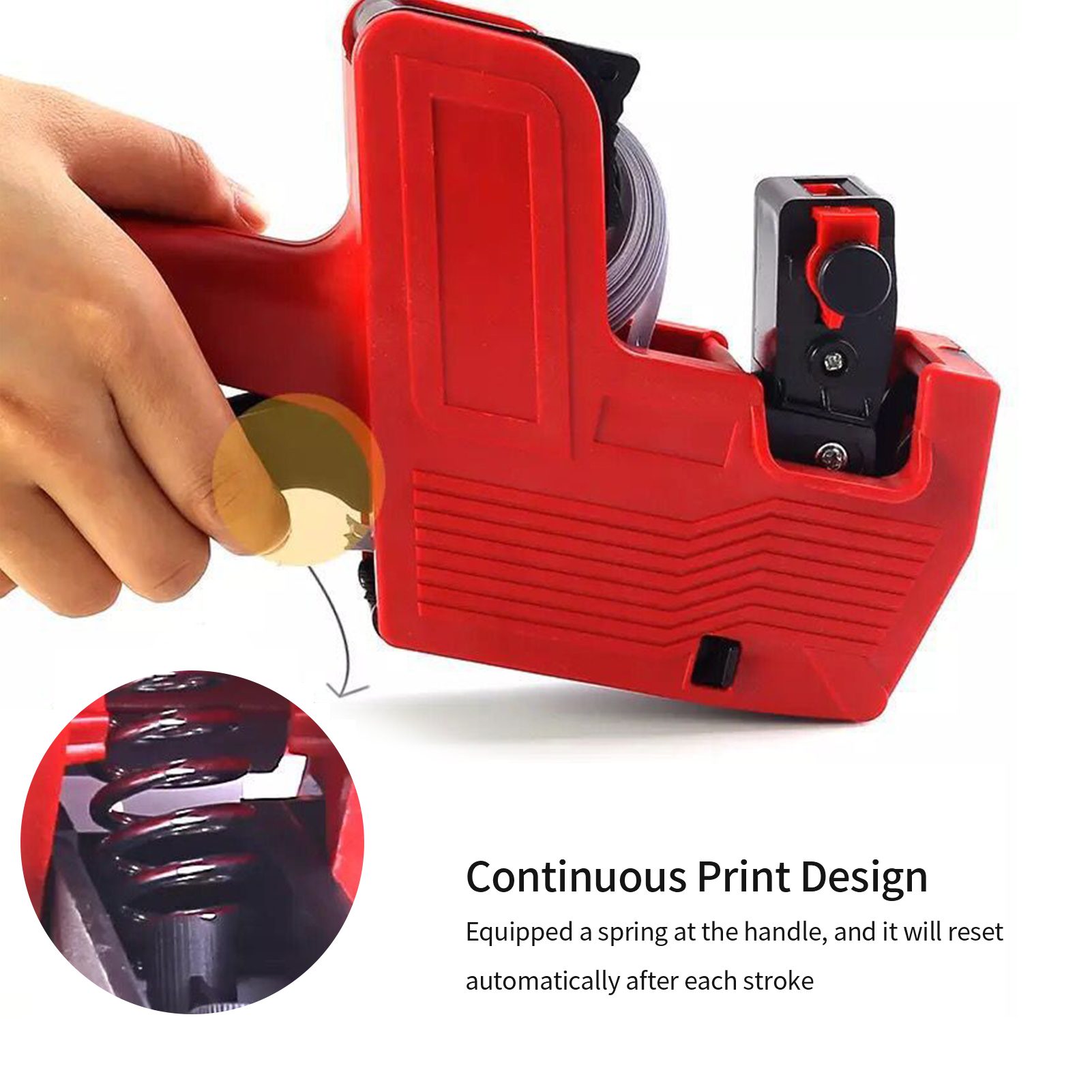 8 Digits Price Tag Machine Handheld Price Labeller Label Date Maker Pricing for Office Retail Shop Grocery Store Organization Marking Warehouse. 