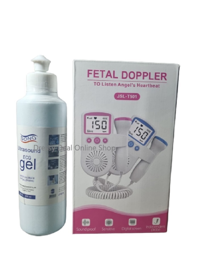 Fetal Doppler Heart Rate Monitor Baby Fetal Sound Heart Detector with LCD Display & Speaker for Home and Clinic.. 