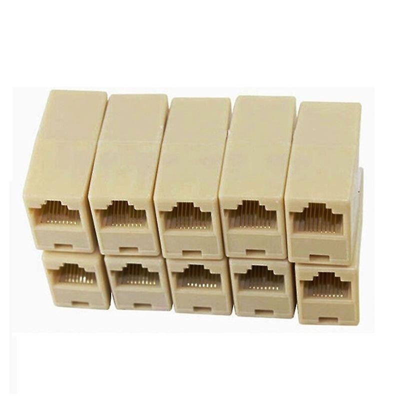 10pcs RJ45 CAT5 Coupler Plug Network LAN Cable Extender Connector Adapter. 