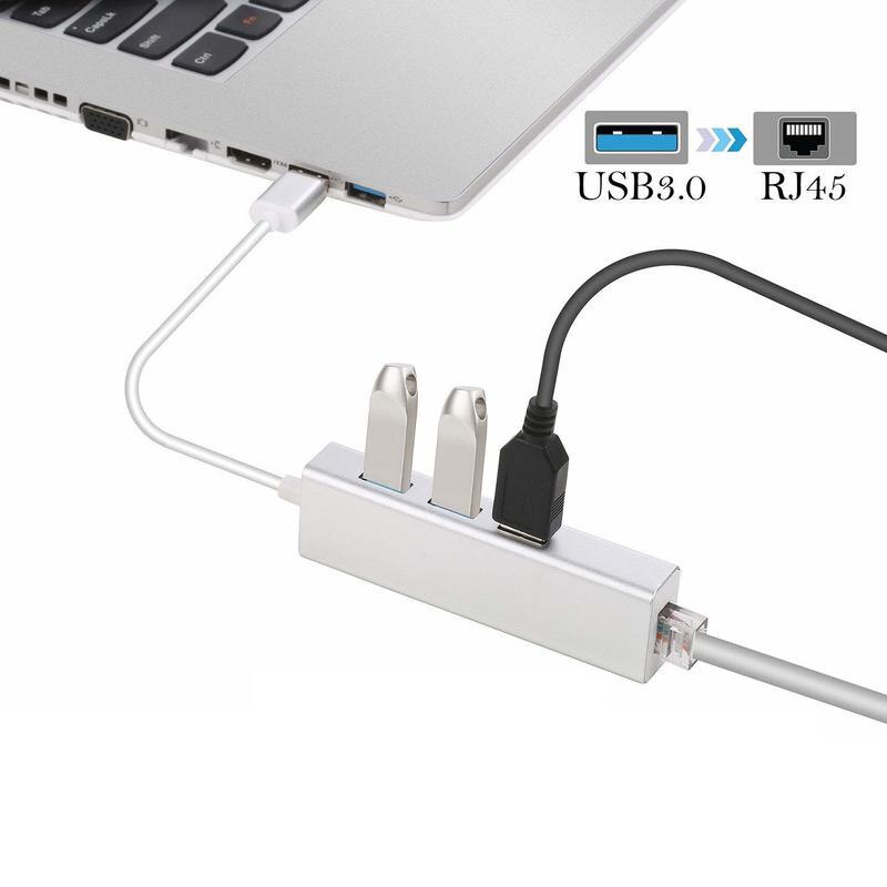 【VisioN Shop】Bkscy 3.0 Hub USB Ethernet Adapter Ports USB to 1000Mbps Lan Network Card for Macbook pro Mac Desktop USB Ethernet. 