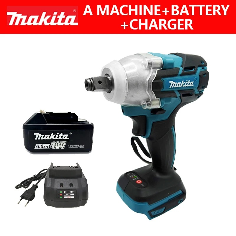 Makita DTW600 Cordless Wrench Electric Impact Wrench 18V Brushless 1/2 Inch For Car Repair Only Tool For Makita 18V Battery. 