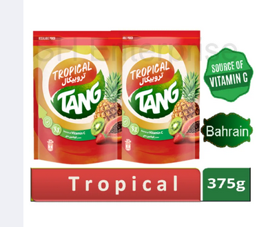 Tang Tropical Cocktail Flavor, 375gm (Bahrain) - 2pack