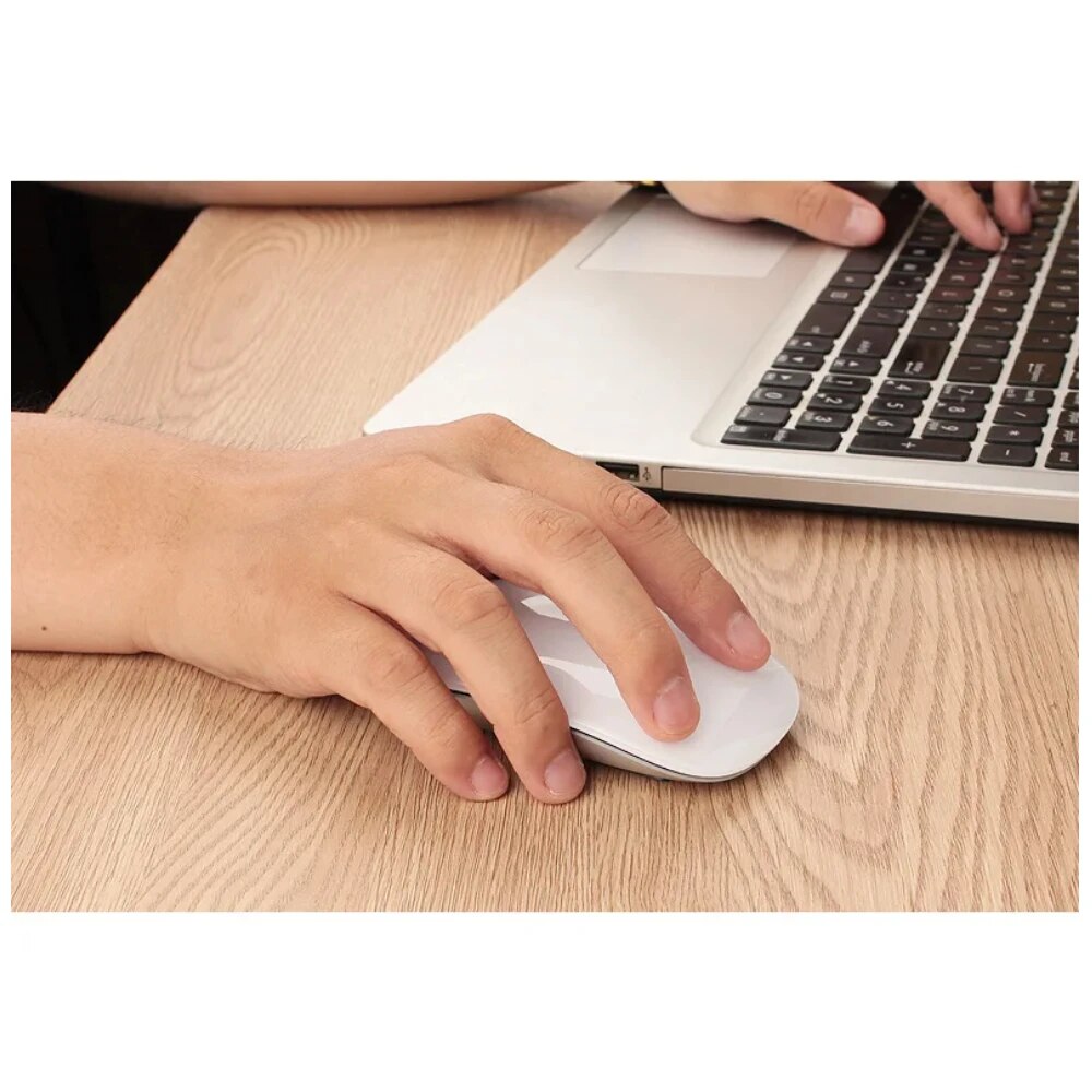 Touch Mouse Gesture Multi-touch Rechargeable Wireless Bluetooth Optical Computer Mouse for Tablets iPad Notebooks. 