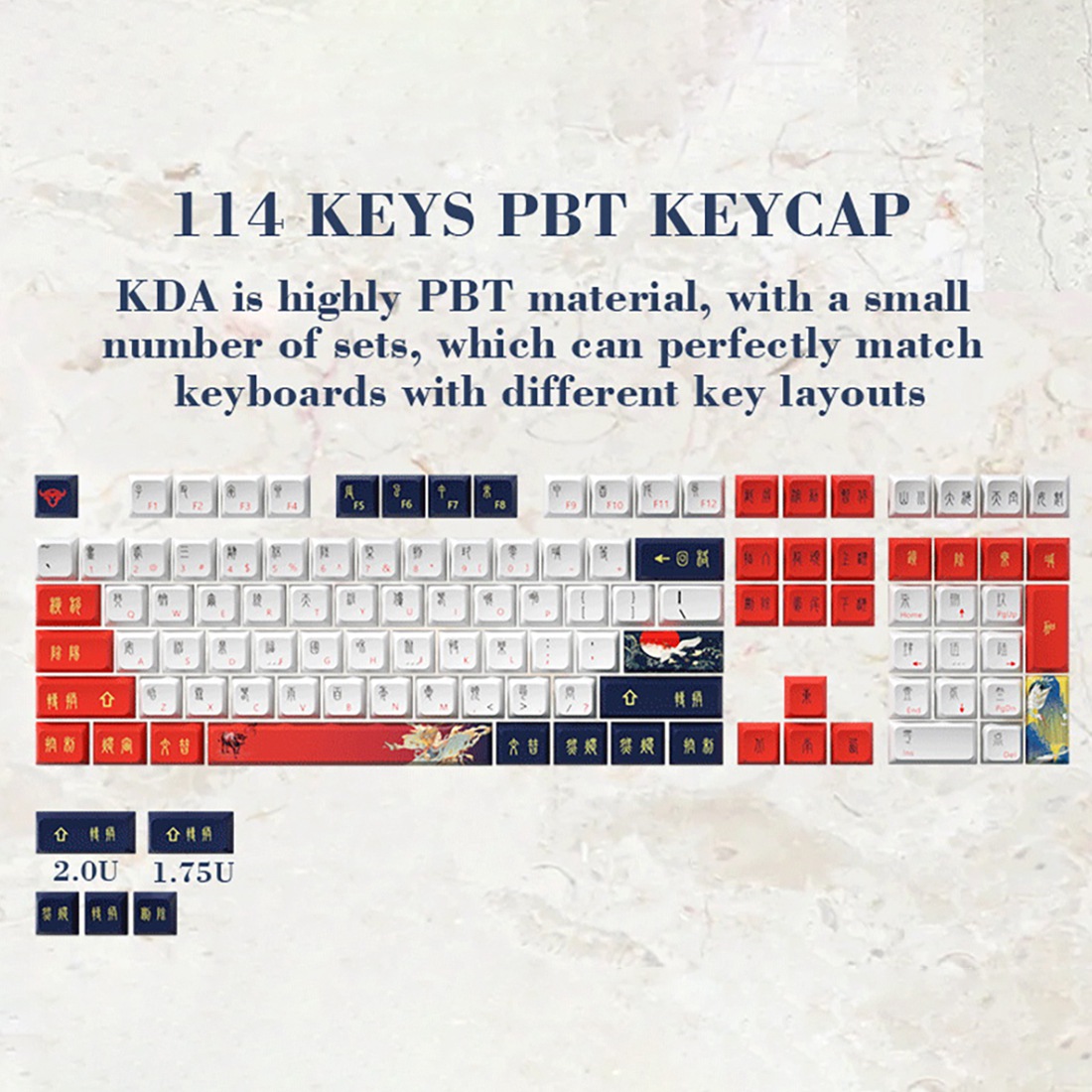 114 Key PBT Keycap Sublimation Process XDA Mechanical Keyboard Keycap ...