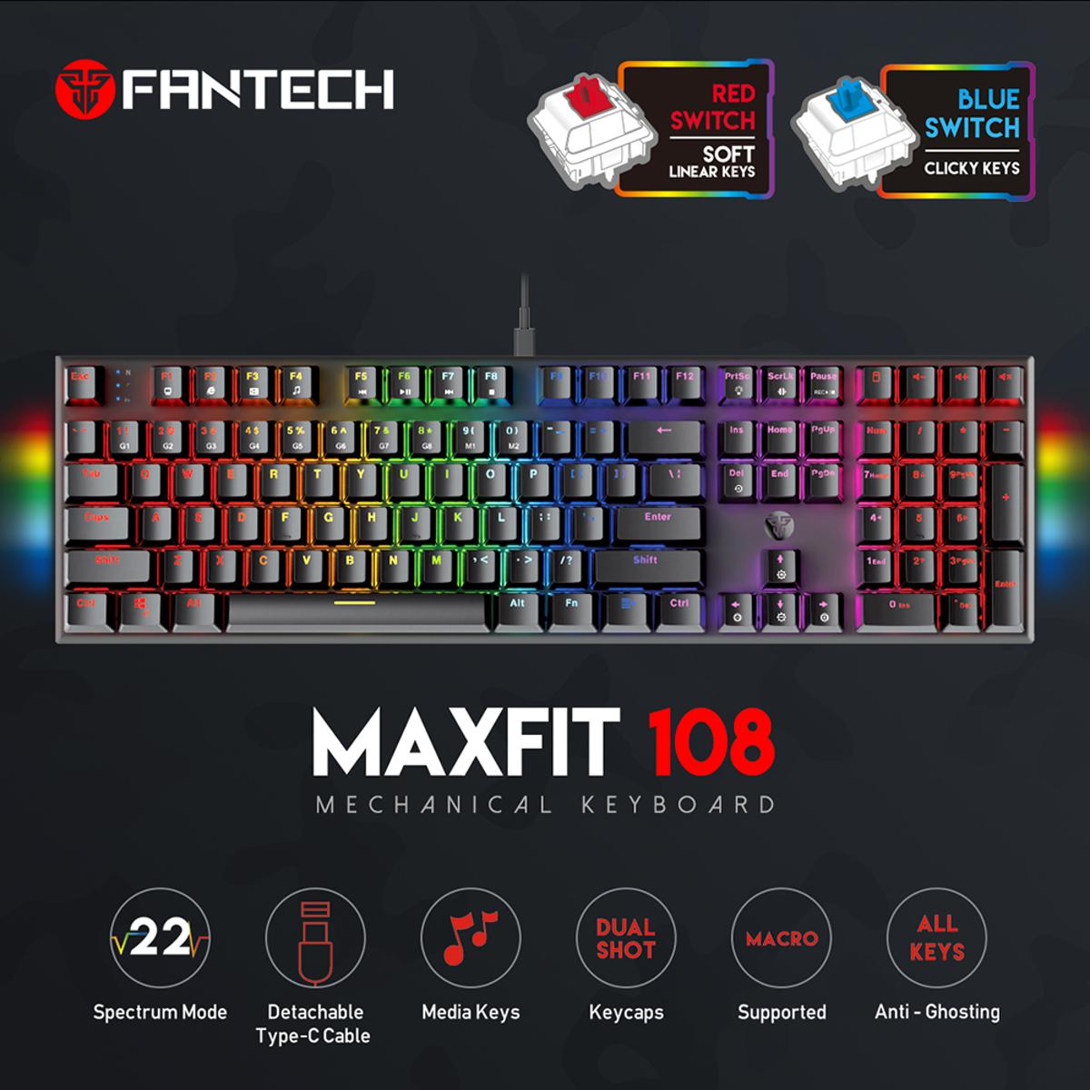 FANTECH MK855 MAXFIT108 RGB MECHANICAL KEYBOARD