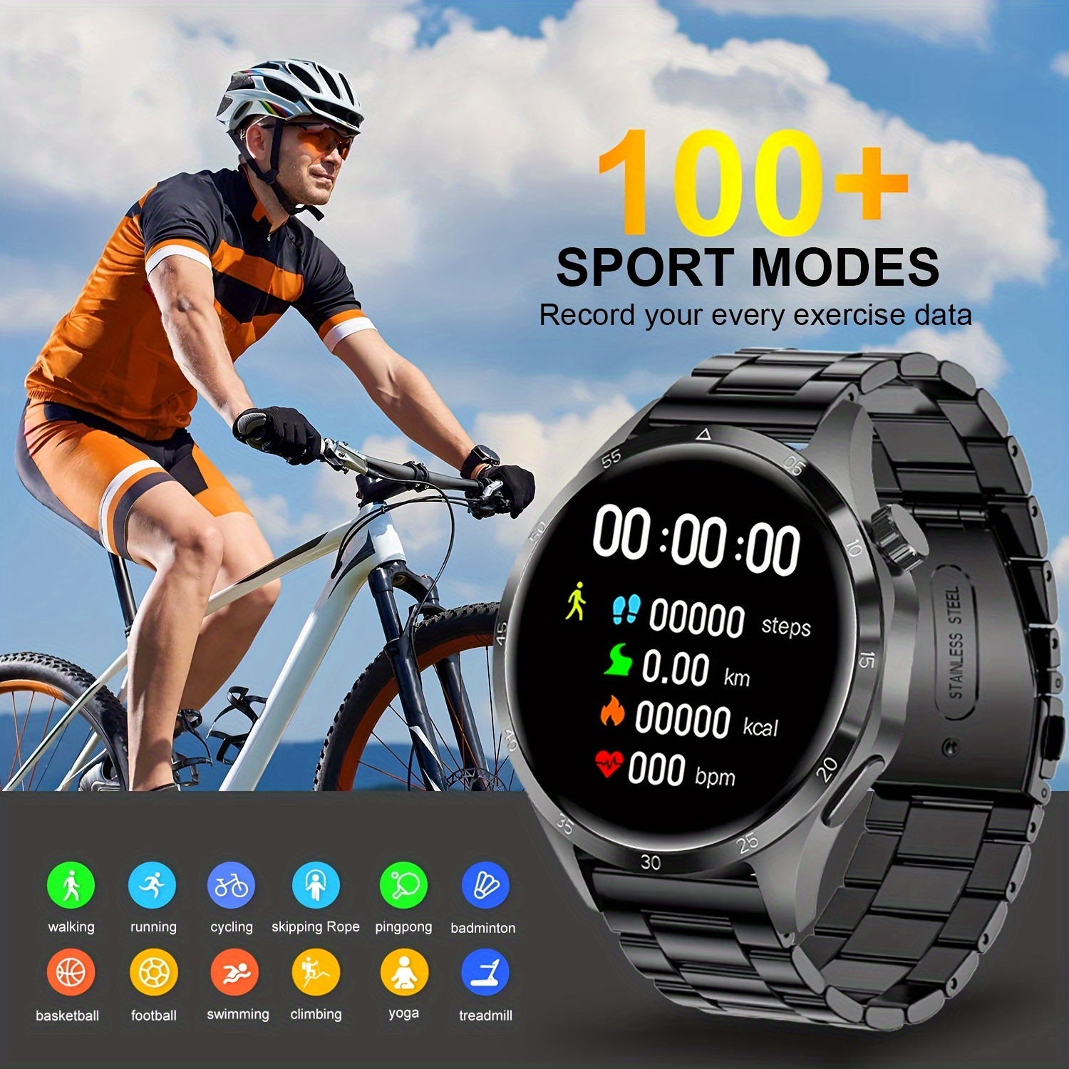 Valentine's Essential: ONEGRA GT4 Pro Smartwatch - Waterproof, Wireless Charging, HD Call & Fitness Tracker for the Active Man. 