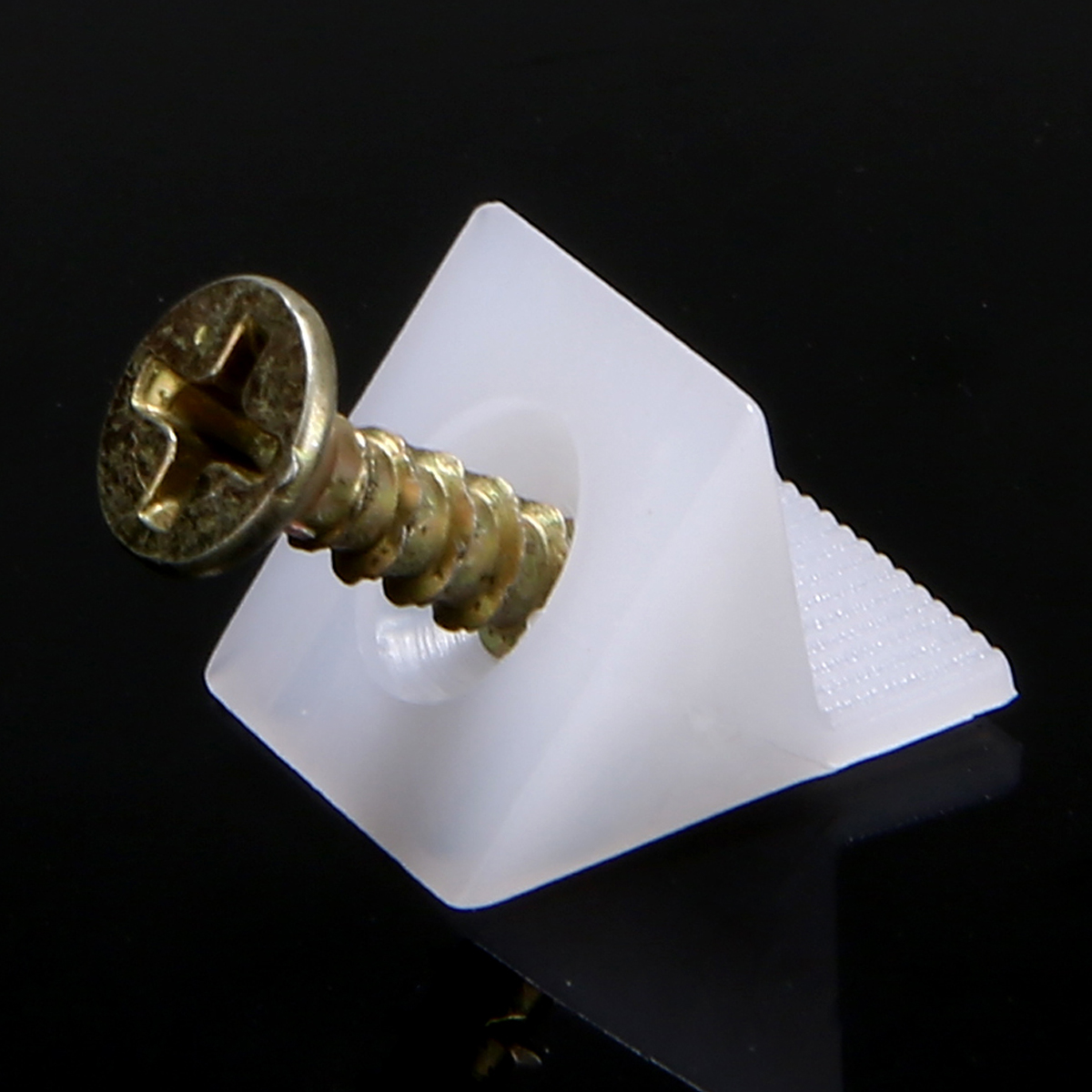 100pcs Furniture Chest Drawer Bottom Repair Fixing Mending Wedges Drawer Angle Code Bracket Fastener with Screws. 