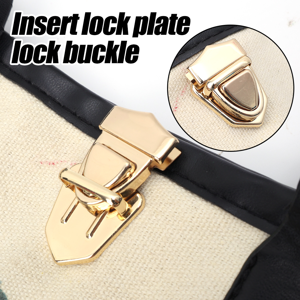 DIY Insert Lock Version Alloy Bag Latch Solid Brass Metal Push Lock Handbag Purse Briefcase. 