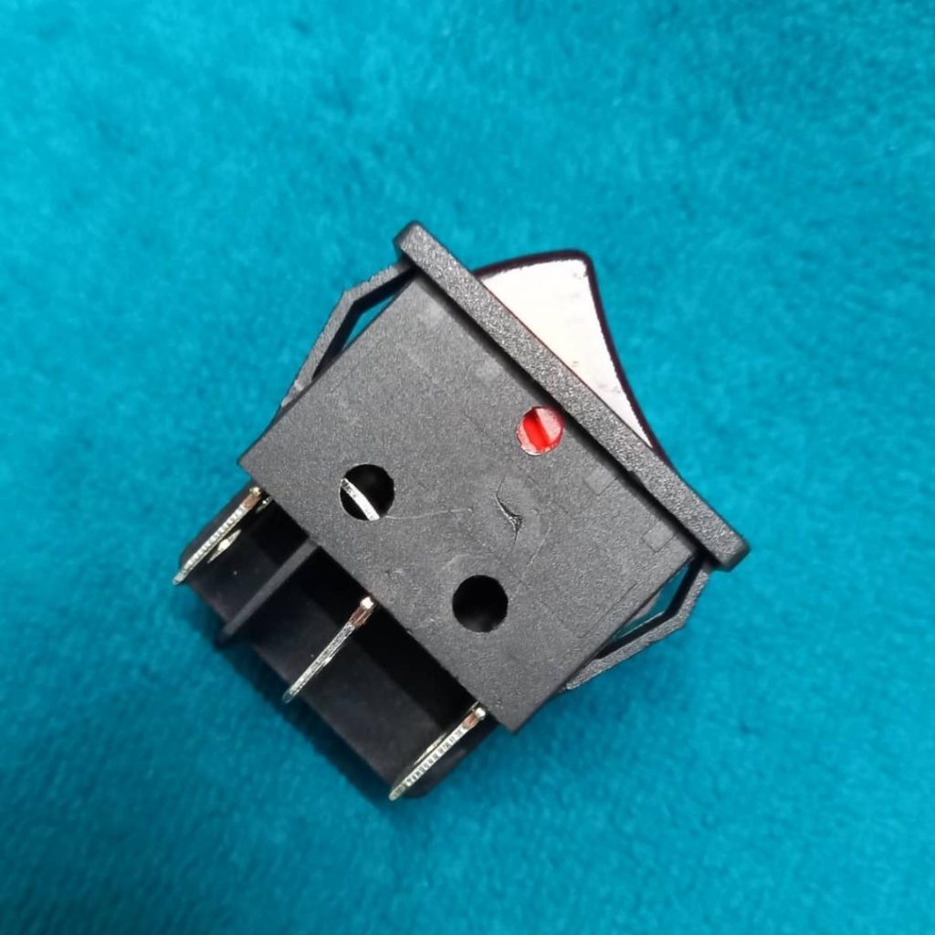 6 Pin KCD4-201N-B Rocker Switch 30A 250V 6 Pin Black Color Switches 6Pin On Off 2 Positions Full Illuminated Neon RED Indicators DPST Power Switch For Auto Car Boat IPS UPS. 