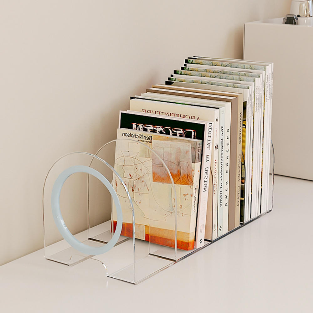 Transparent Bookshelf Modern Acrylic Acrylic Shelf Book Baffle for Home Office Study Room Students Book Organization Display. 