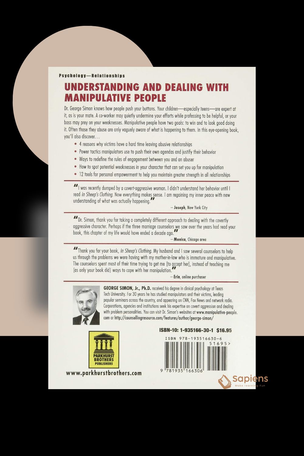 In Sheep's Clothing: Understanding and Dealing with Manipulative People Book by George K. Simon (Paperback). 