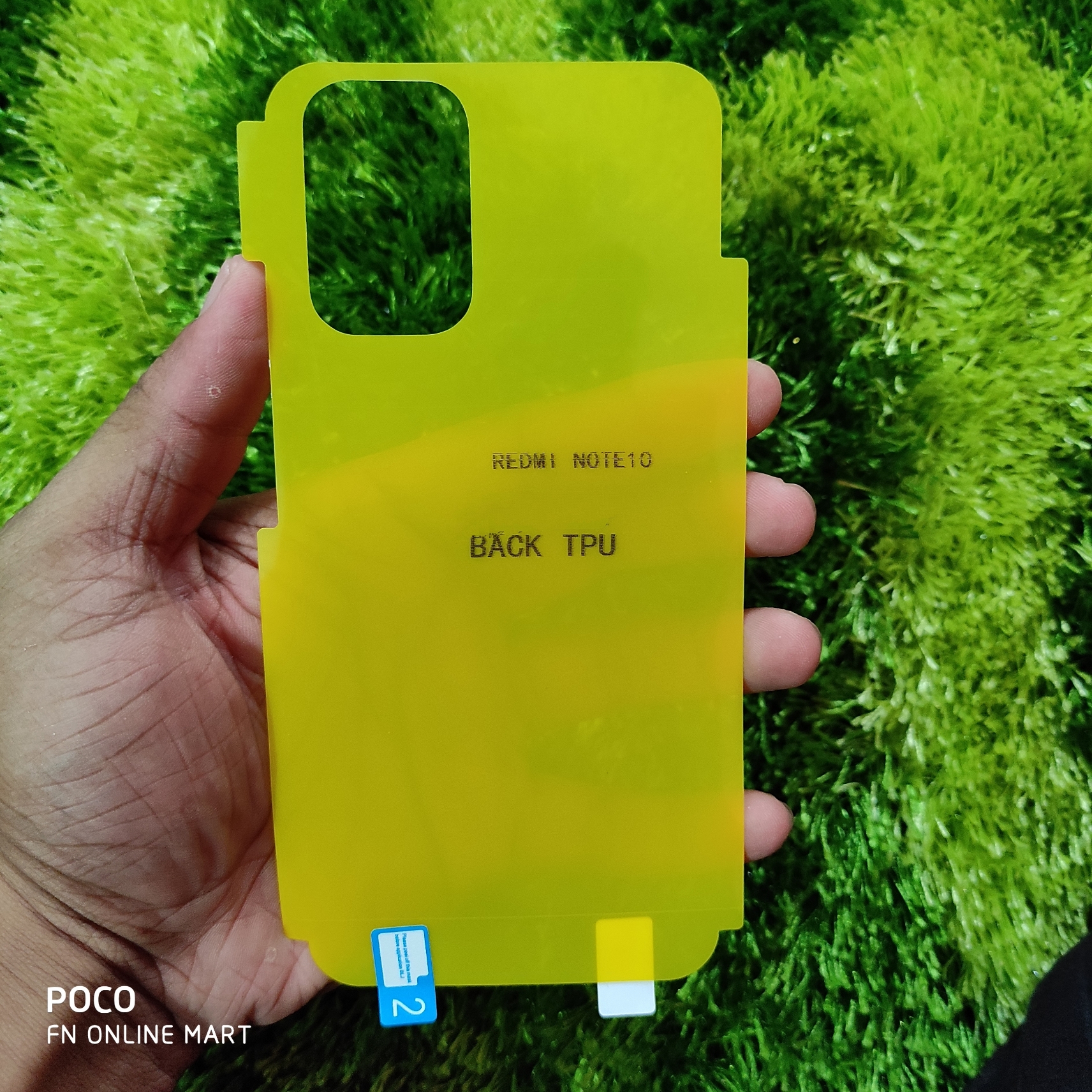For Redmi Note 10, Note 10s Crystal Clear Thin Anti-Scratches Hydrogel Film Back Poly(Transparent) With Side Frame Protection. 