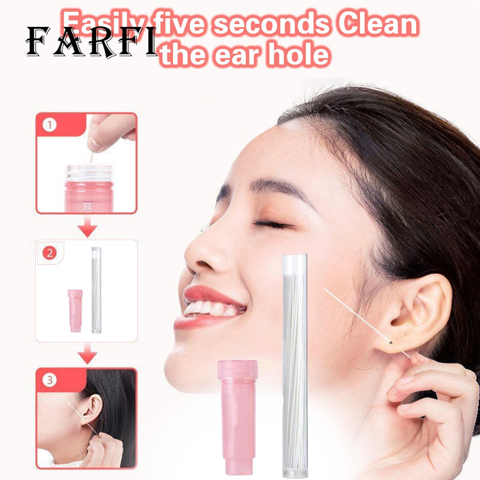 Farfi Ear Floss Non-irritating Disposable Earrings Piercing Cleaning Line. 