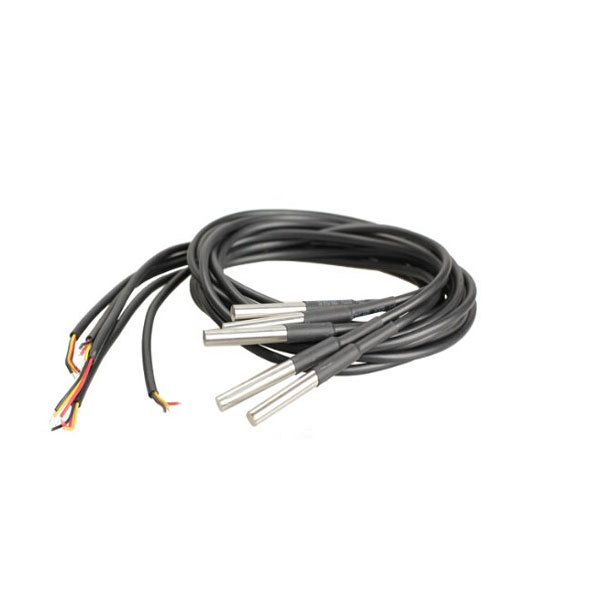 Waterproof 3 Wire DS18B20 Temperature Sensor 18B20 Sensitive Stainless Steel Probe NTC With Cables Digital Temperature Sensor Waterproof Probe. 