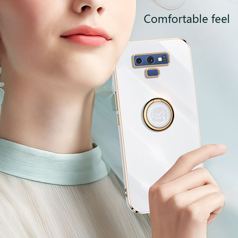 Tokifu For Samsung Galaxy Note 9 Case Luxury 6D Plating Soft Back Cover Silicone Phone Cases With Stand. 