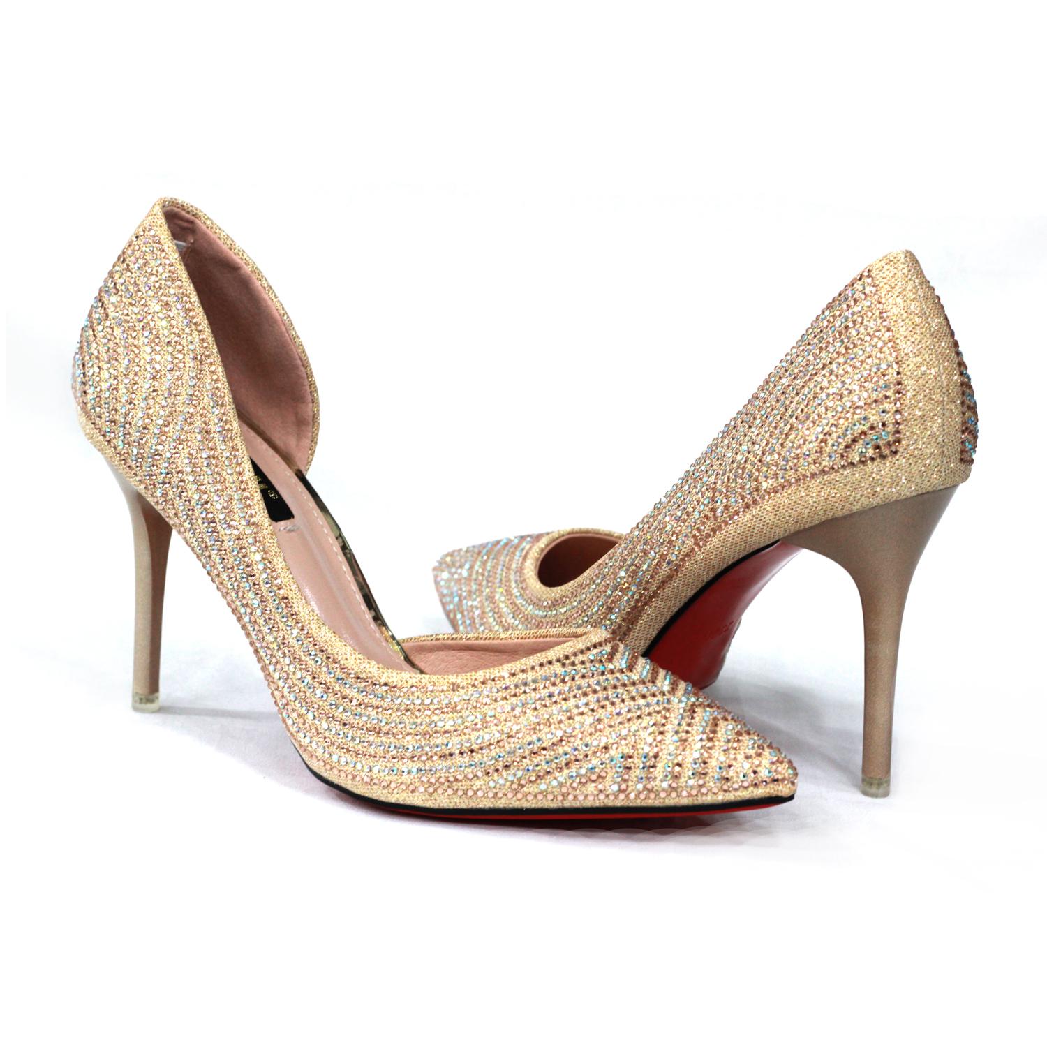golden pencil heels