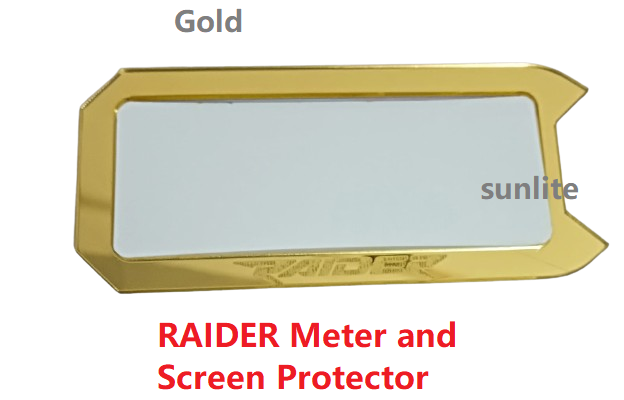Motorcycle Dashboard Meter and Screen Protector For Raider- Golden Color