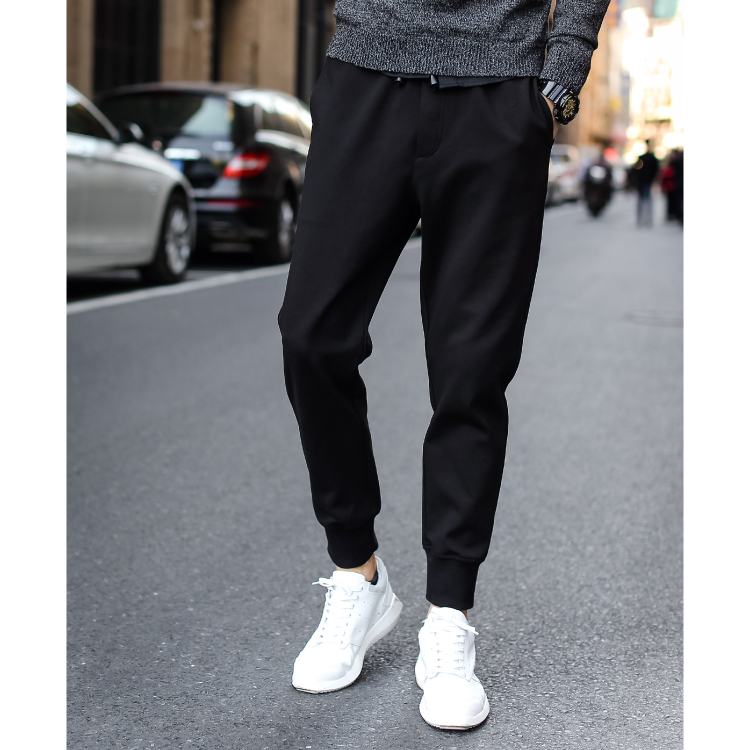 black skinny joggers mens