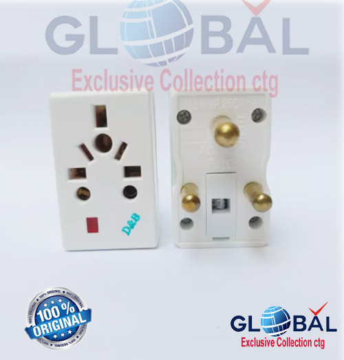 Fused 3 Pin Round Heavy Duty Professional Multi Plug (15Amp) - Ensure Safety And Convenience Fused 3 Pin Round Multi Plug Designed. 