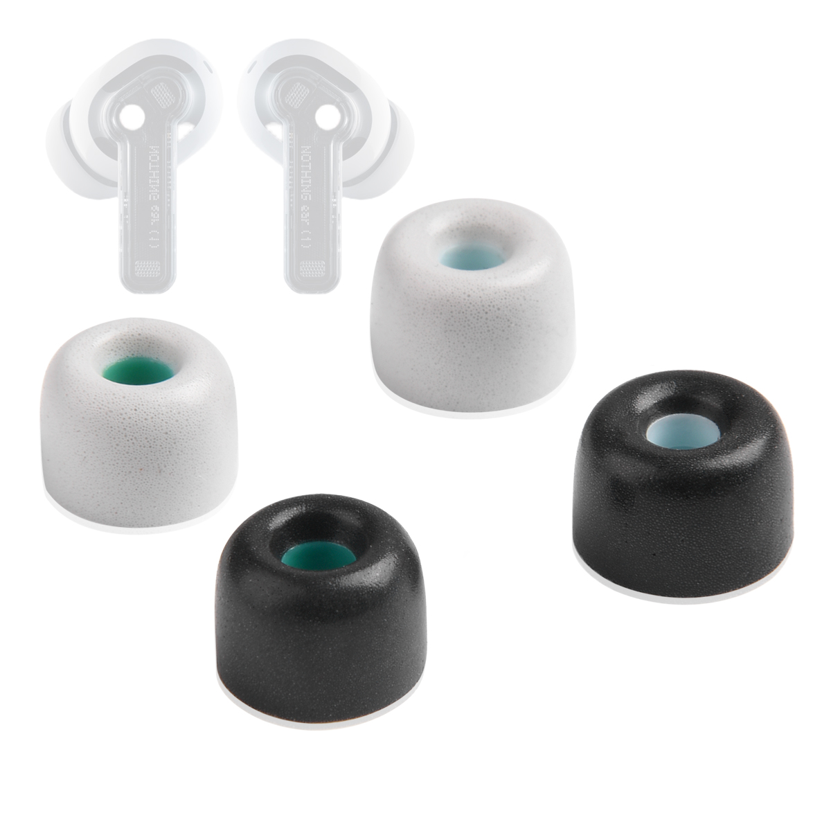 4pcs Memory Foam Ear Tips For Nothing Ear 1 Tws Earphone Eartips For Nothing Ear1 Tips Anti-Drop Noise Reduction 4mm. 