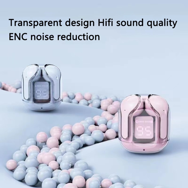 HQAi H4 Wireless Earphone Bluetooth TWS Build-in Mic Earbuds Noise Cancellation Earphone Touch Control Hi-fi Headset Sports Waterproof for All Phone. 