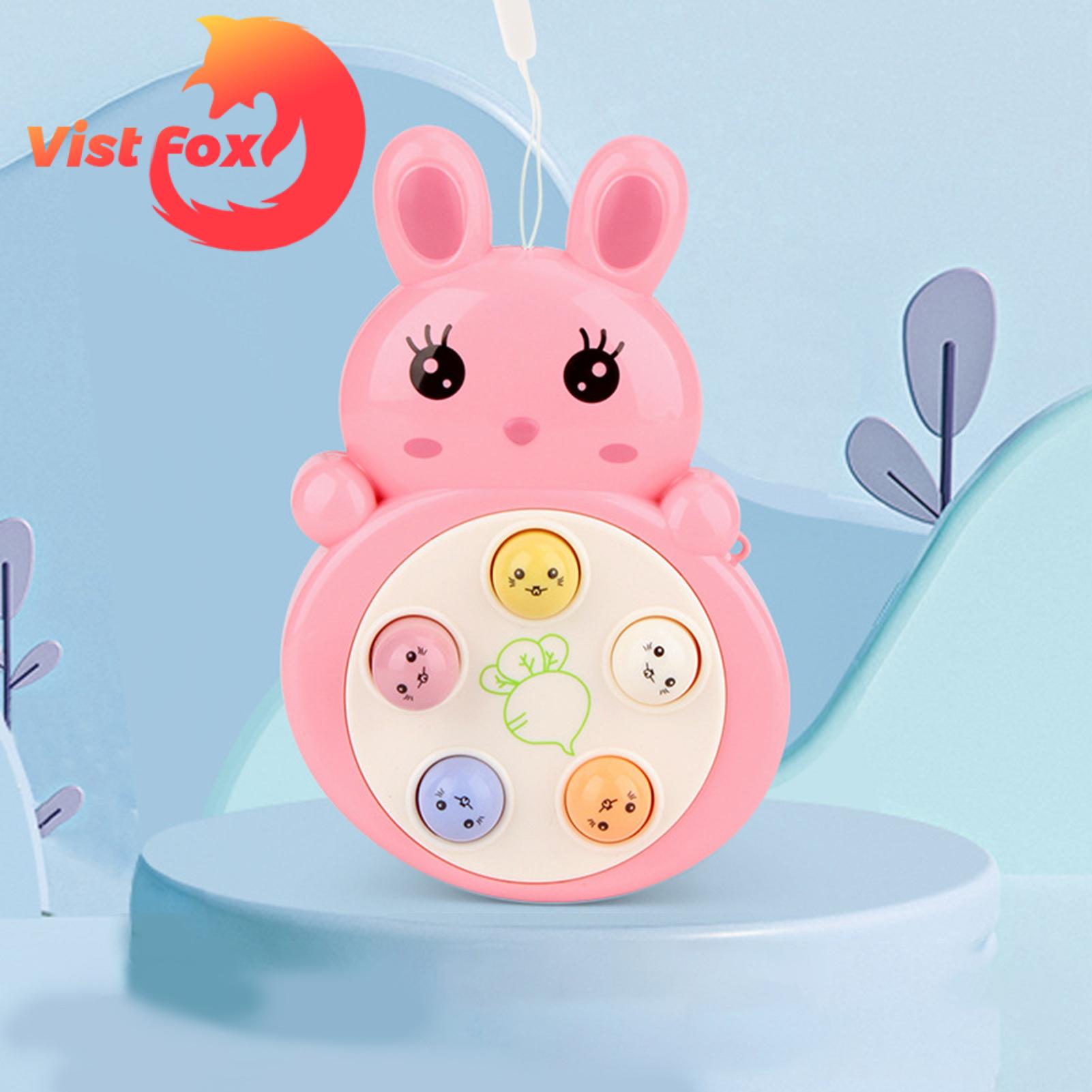 Vist Fox Whack-a-mole Toy Push to Play Whack-a-mole Toy with Hanging Rope. 