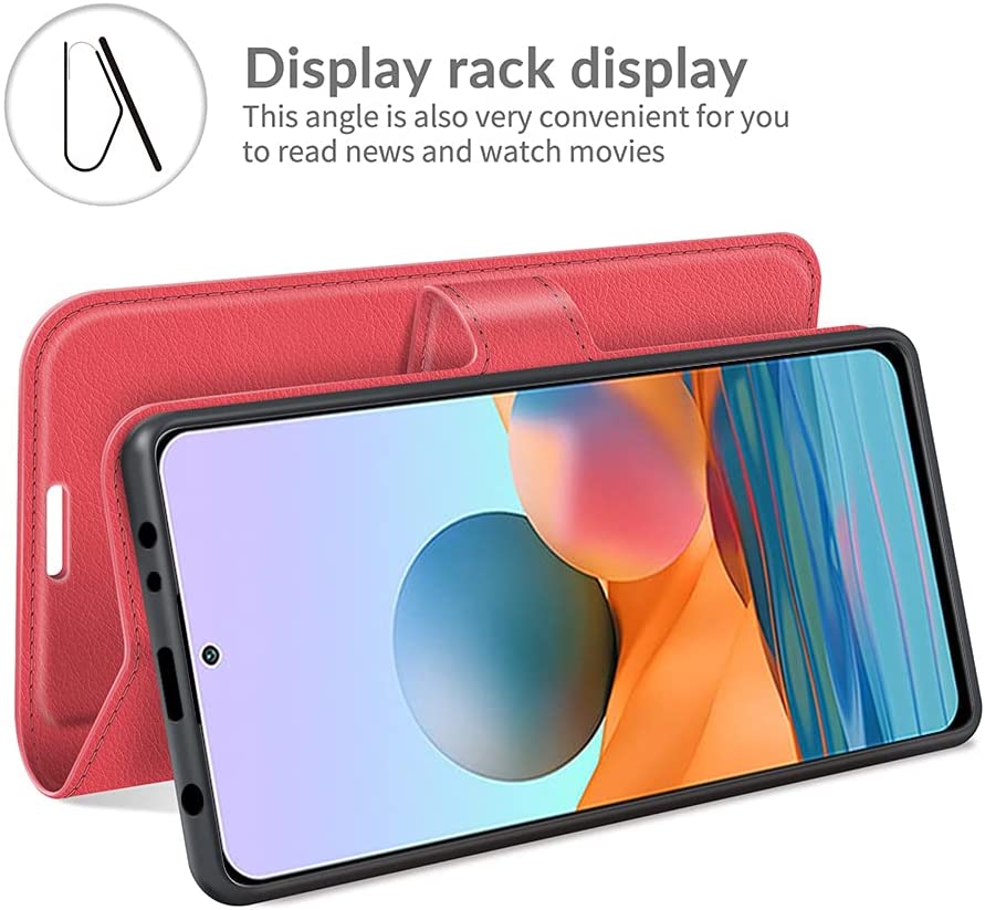 Redmi Note 10 Pro case,Note 10 Pro Max, with Card Holder PU Leather [TPU Shell][Kickstand][Card Slots] Magnetic Folio Cover for Xiaomi Redmi Note 10 Pro/Note 10 Pro Max Phone Case. 