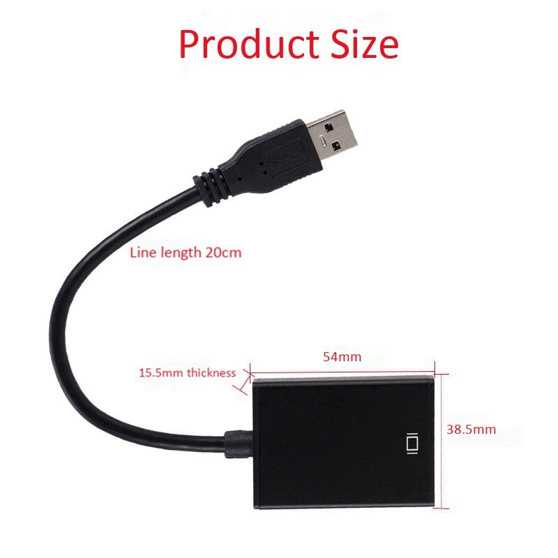 【VisioN Shop】1 Pcs USB HDMI Adapter, USB 3.0 to HDMI,HD 1080P Video Adapter & 1 Pcs Audio Receiver USB Adapter. 