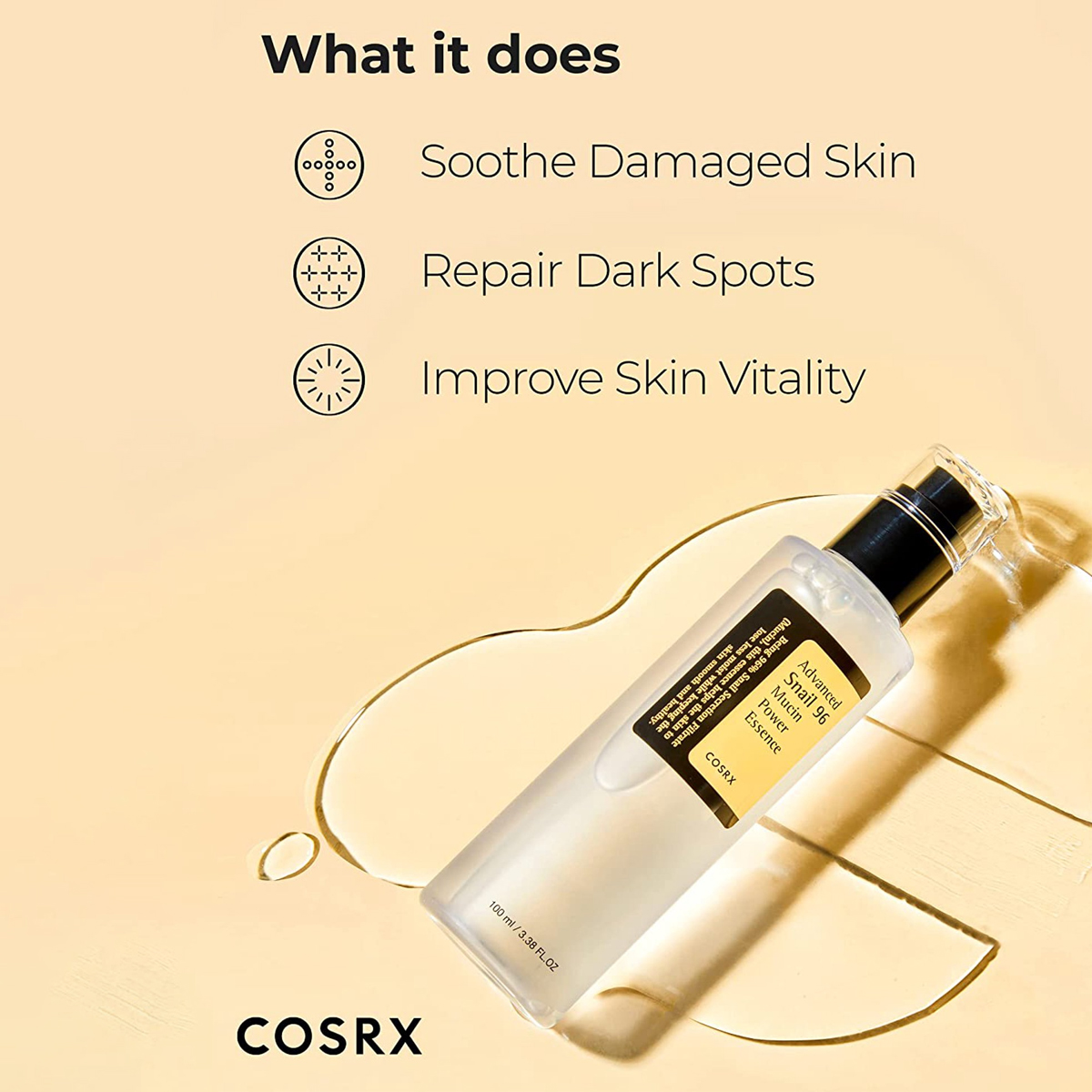 Cosrx Snail Mucin Power Essence  Advanced 96 -100ml. 