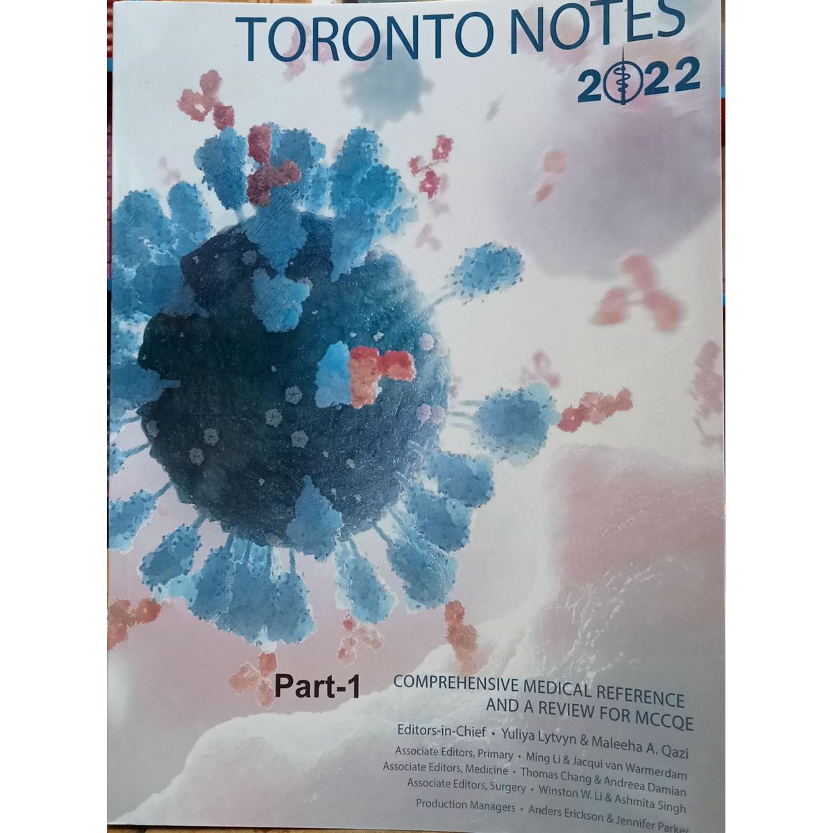 Toronto Notes 2022 Edition 2 volumes Set