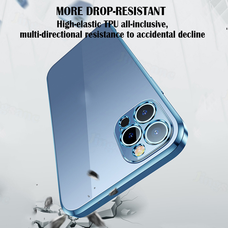 For VIVO IQOO Z9 5G/iQOO Z9 Turbo Phone Case Soft Silicone TPU Electroplating Clear Lens Protection Back Cover A26-1. 