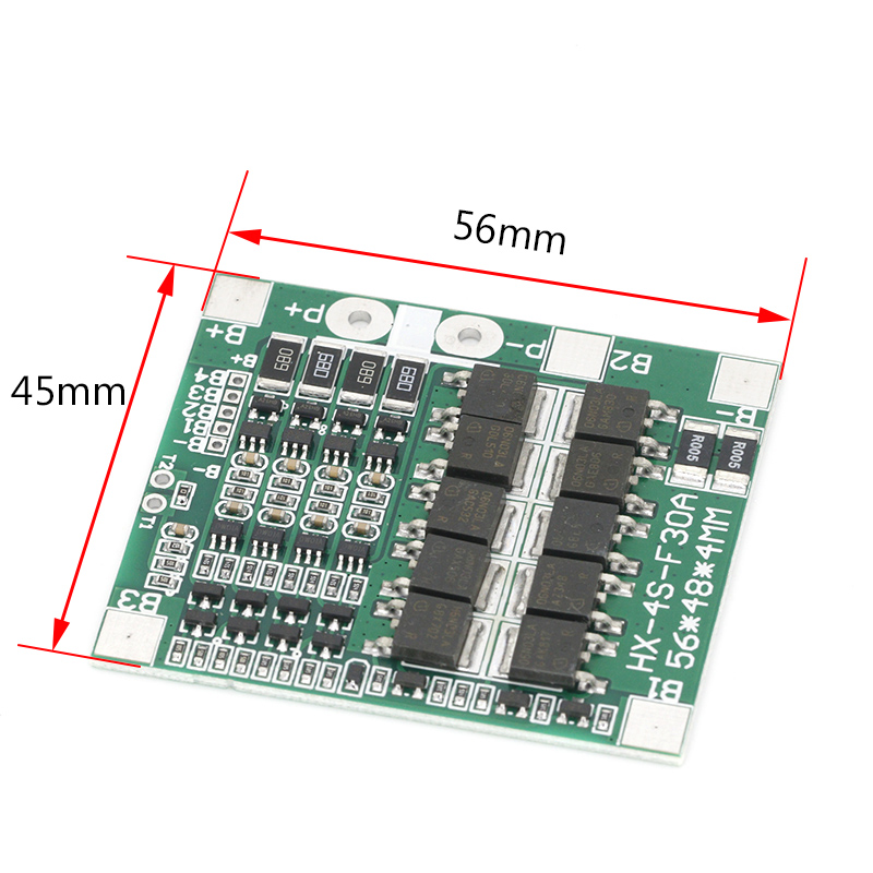 4S 30A 14.4V Balancer BMS 18650 Lipo Li-ion Lithium Battery Protection Board LiFePO4 4S BMS Balancing Charging Circuit PCM. 