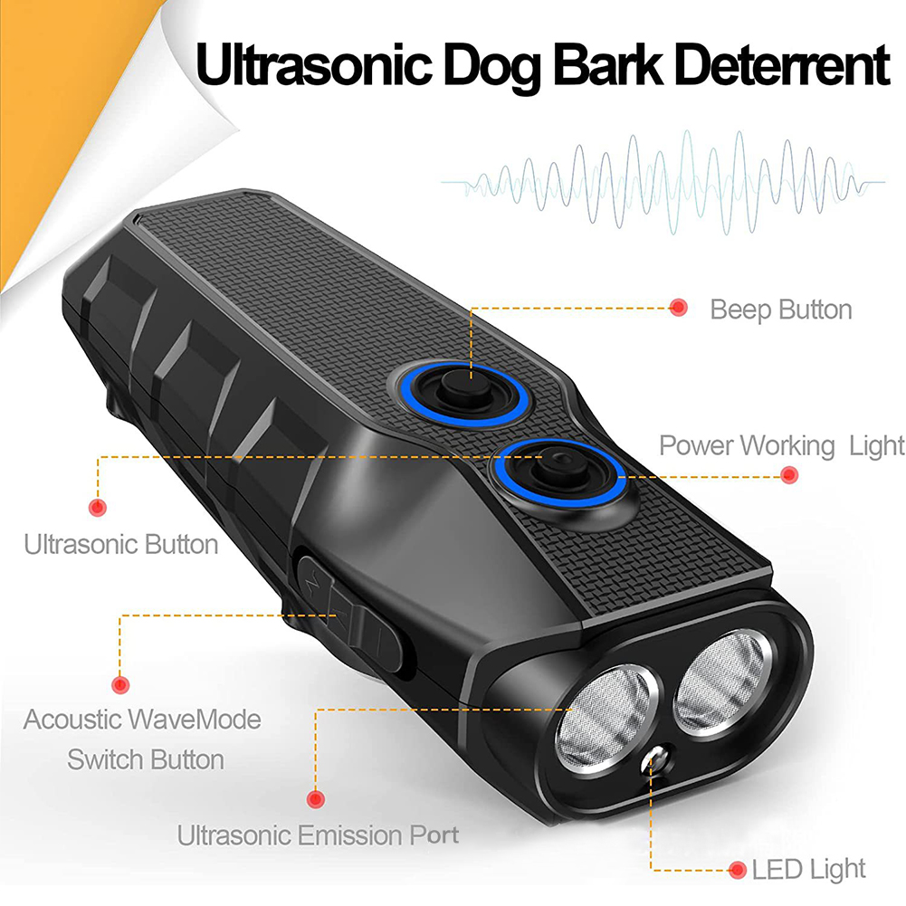 Dog Barking Control Devices Anti Barking Device Ultrasonic Dog Bark Deterrent With LED Dog Training & Behavior Aids. 