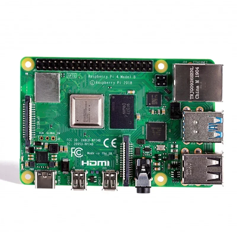 Raspberry Pi 4b  1GB/2GB/4GB/8GB RAM 64-bit 1.5GHz quad-core cpu Support WIFI Bluetooth 5.0 Development Board. 