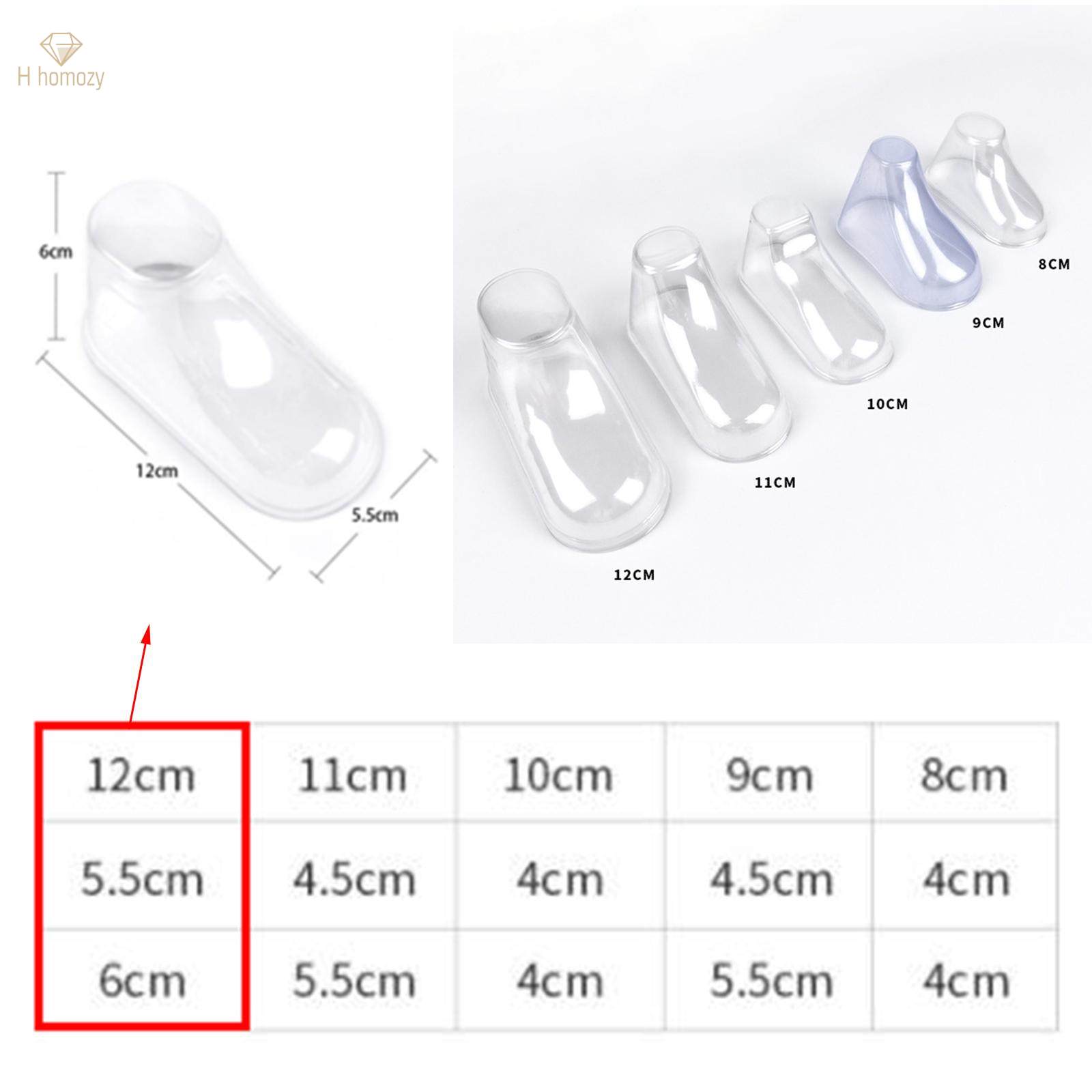 10x Transparent Baby Shoe Tree Showcase Portable Durable Practical Boot Holder Shaper Keeper 9cm. 