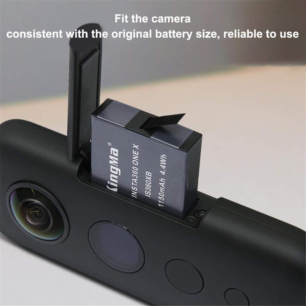 1150 mAh Original Kingma lithium Battery For Insta 360 X Camera +2 Slots usb Cable Fast Charger For Insta360 One X Accessores. 