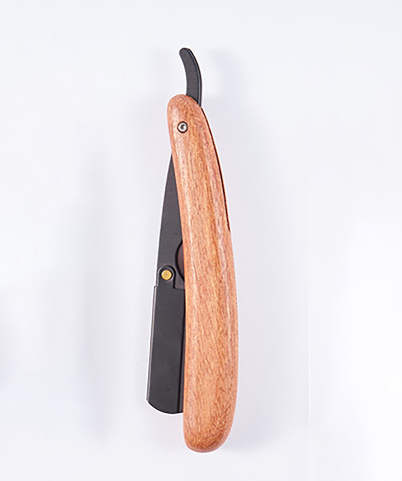 Men's Professional Barber Razor Pear Flower Wood Manual Folding Shaving Shave Stainless Steel Straight Razor Beard trimmer. 