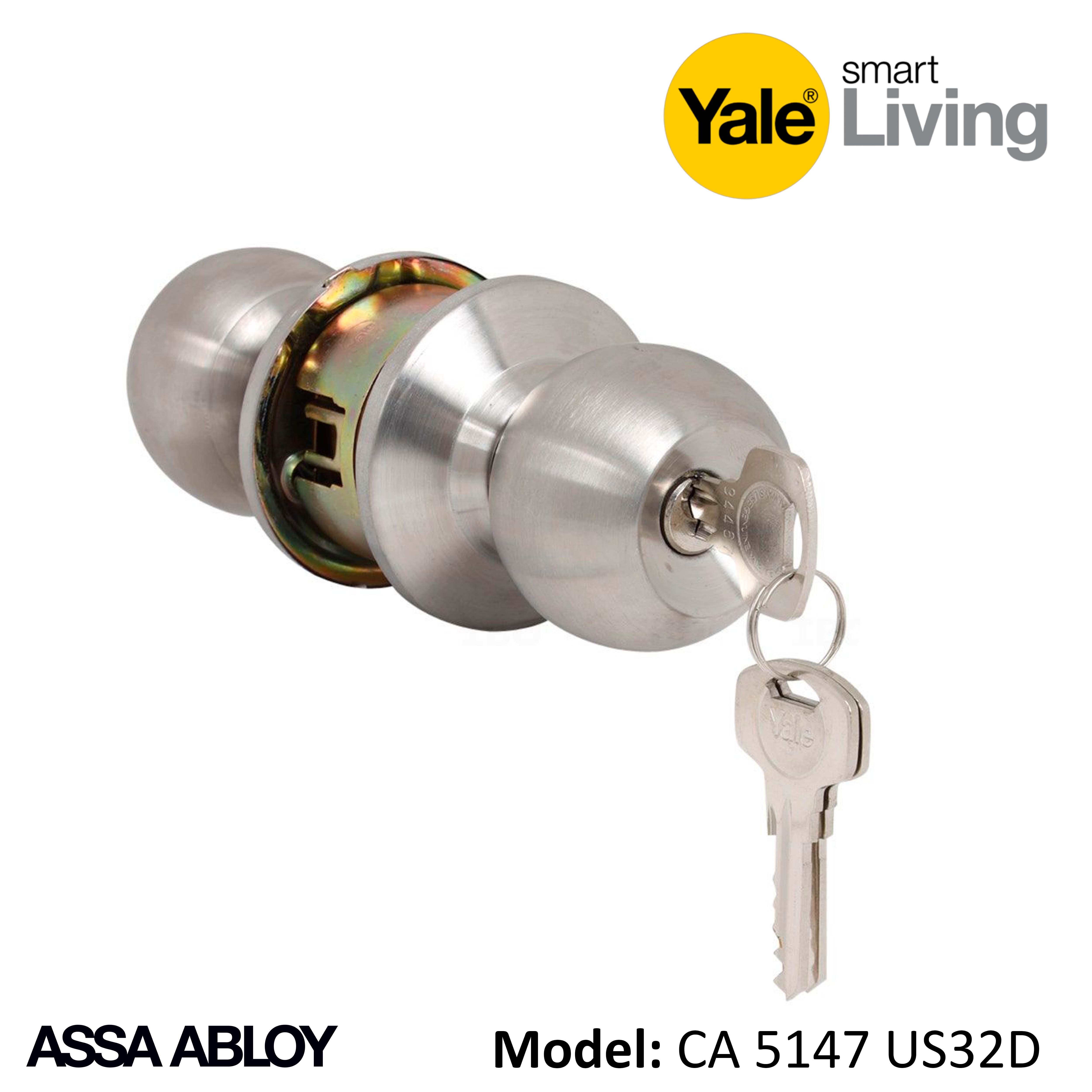 Yale Key in Knob Door hardware & locks Round Lock CA5147 US32D 60BS. 