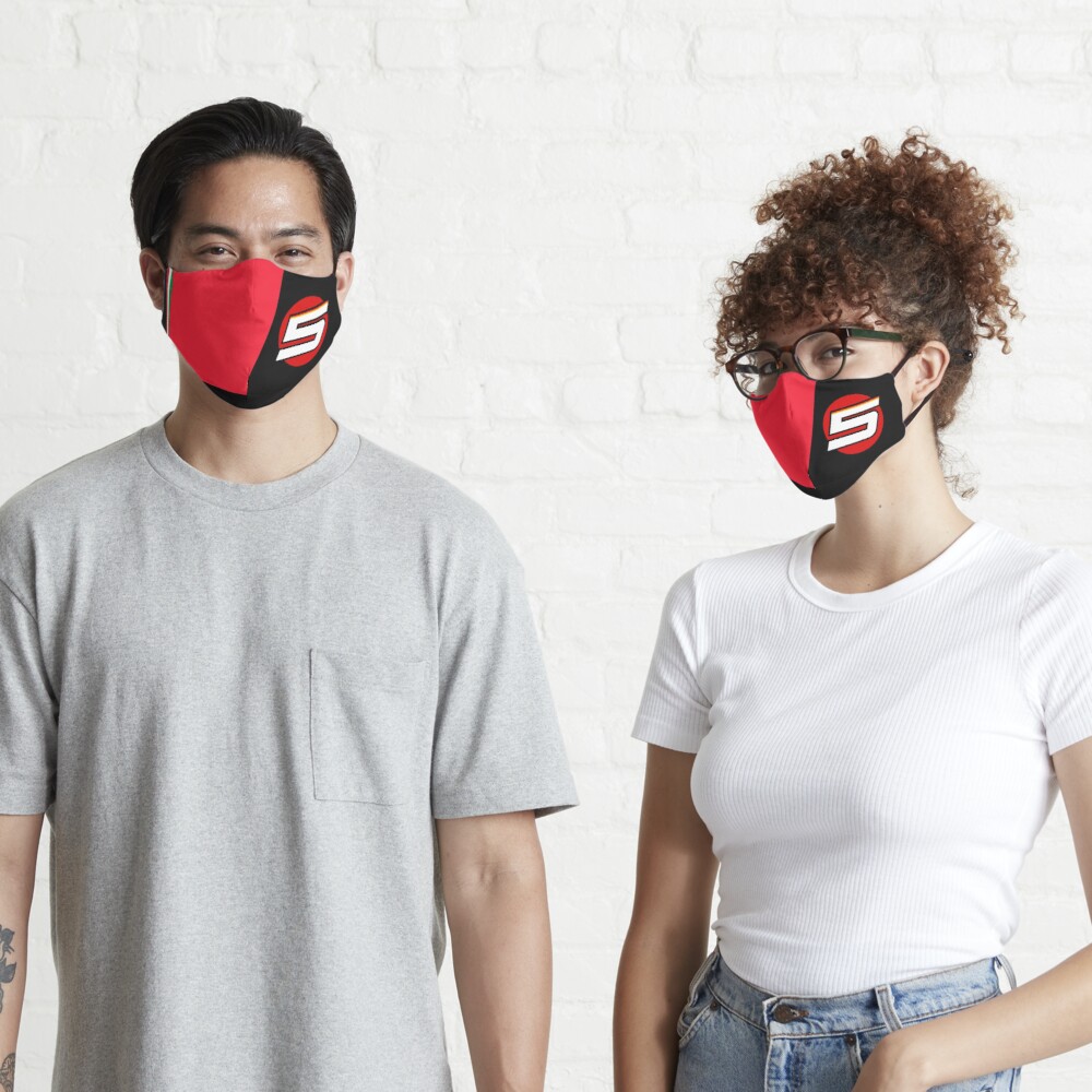 Sebastian Vettel Ferrari F1 2020  Formula One Stylish FaceMask For Men And Women. 