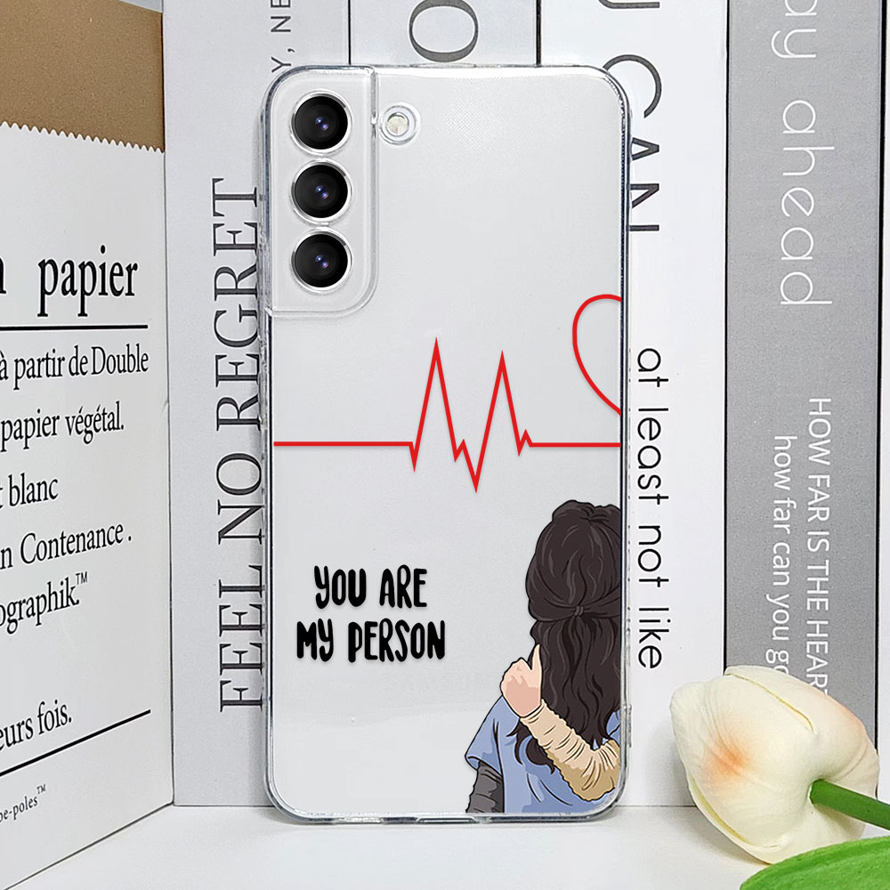 Cartoon Greys Anatomy You Are My Person Clear Phone Case for Samsung Galaxy S24 S23 Ultra S22 Plus S21 FE S20 Soft Covers Fundas. 