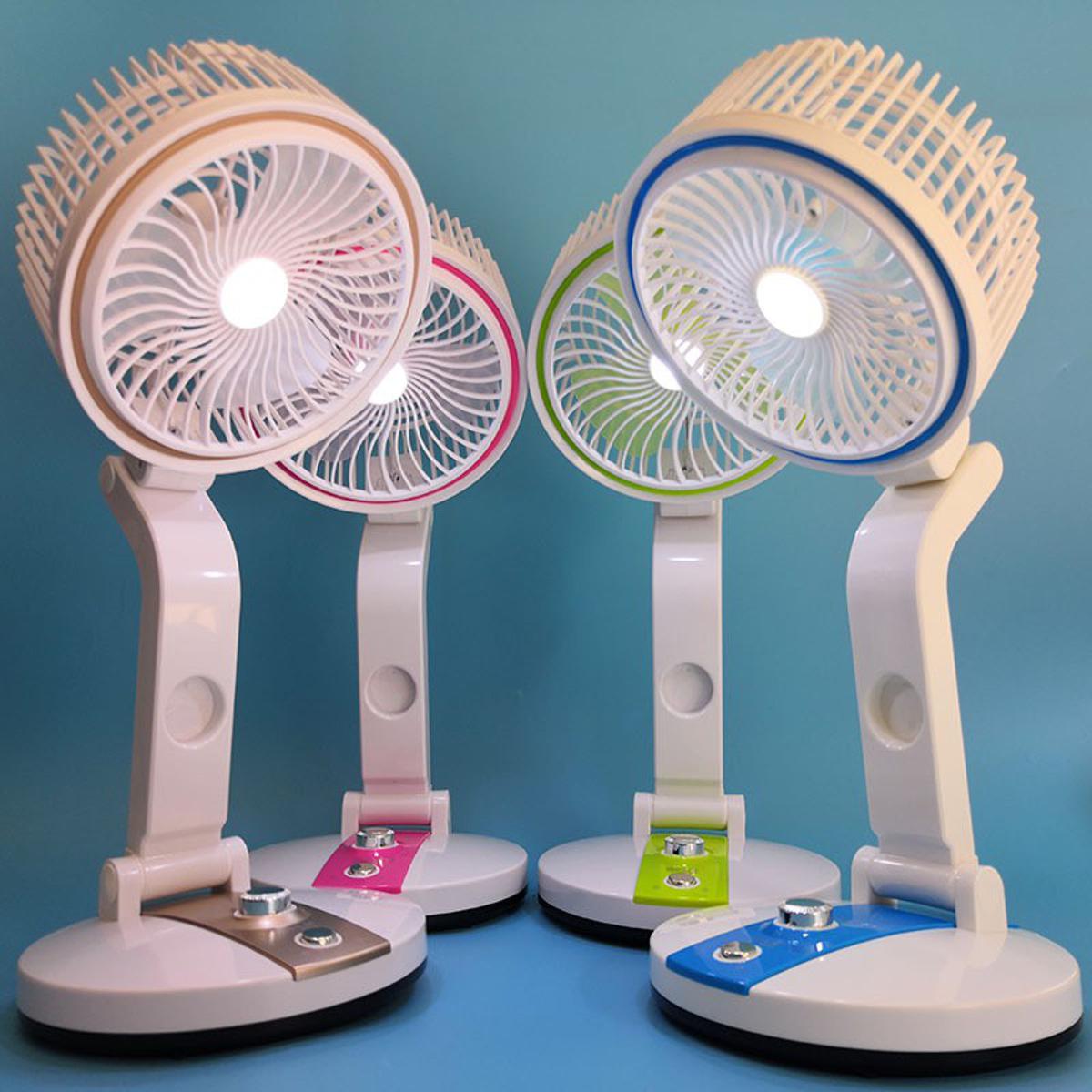 Premium Quality - Rechargeable Folding Fan With LED Light - Signifying Quality - Simple to Use