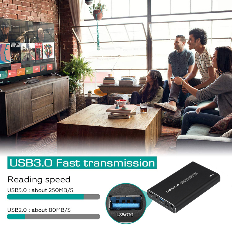 4K USB3.0 HDD Media Player Full HD H.265 Media Player Center with Auto Play For USB OTG SD AV TV AVI RMVB RM PPT SPDIF USB Hard. 