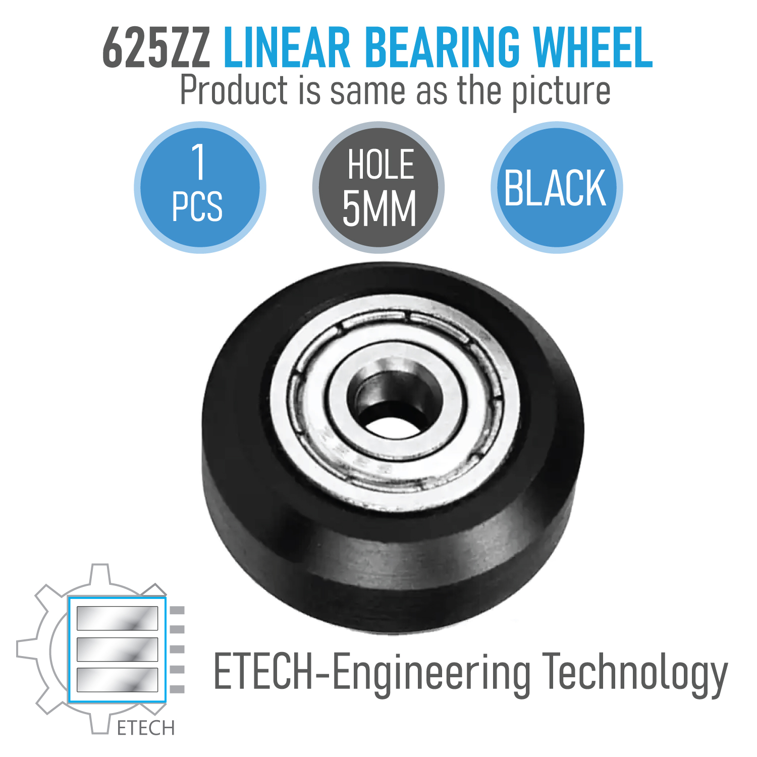 625ZZ Linear Bearing 3D Printer POM Wheel Plastic Pulley Linear Bearing for Creality Ender 3/3 Pro V2 CR-10 CR-10S