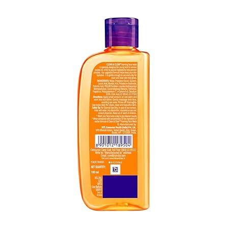 Clean & Clear Foaming face wash for oily skin, removes 99.8% pimple causing germs, Home & travel - 100ml. 