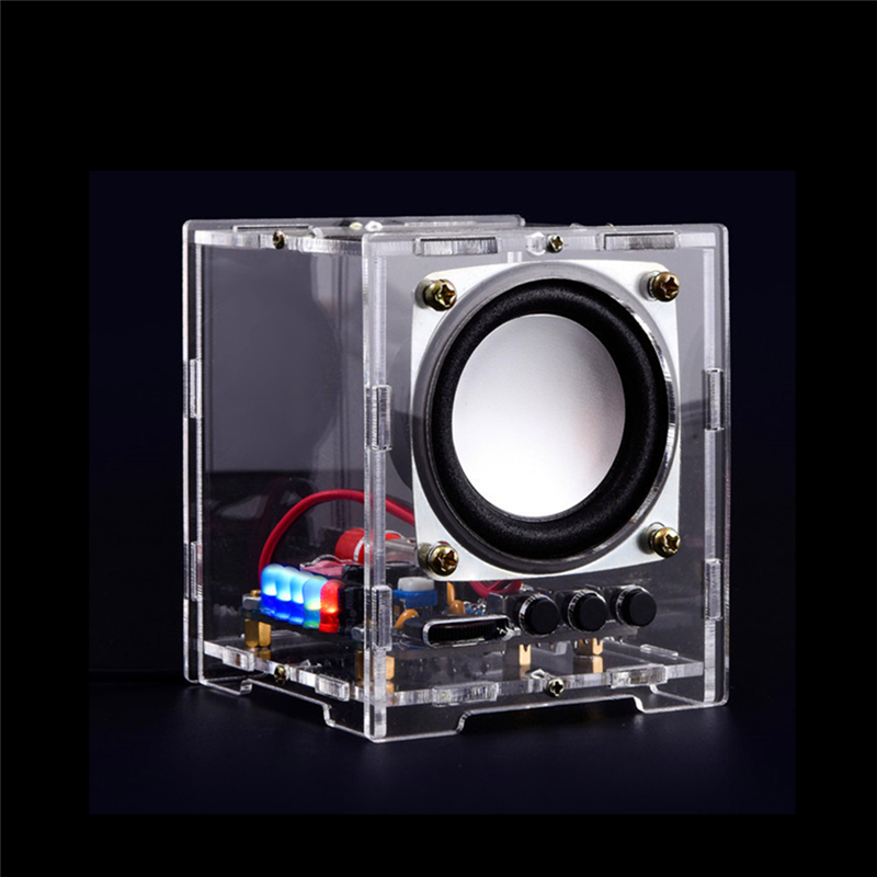 -009 Bluetooth Speaker Mini Spaker Unit Electronic Component DIY Kit Wireless Wired 5V DC Powered and Acrylic Shell Easy to Use. 