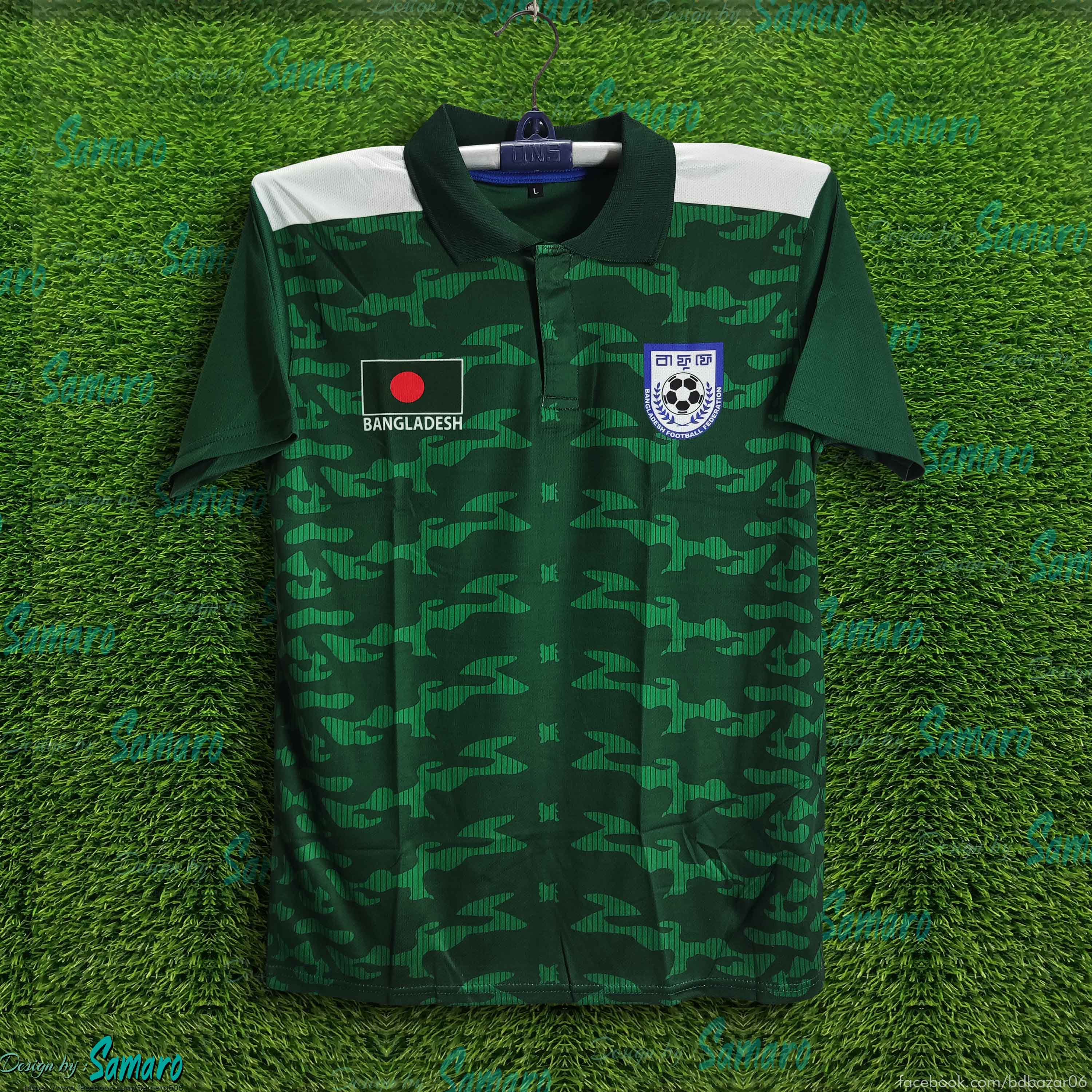 B-d Short Sleeve Polo Football Jersey for Man - Half Sleeve Polo - Banglades Fan Jersey 2026-27
