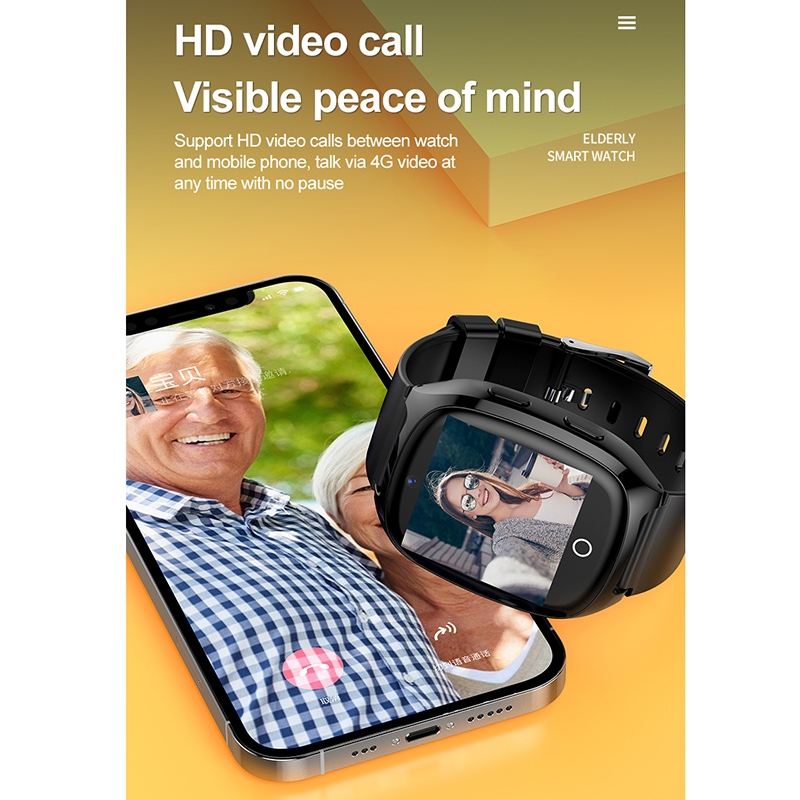 D300 1.54 inch IPS Screen Watch, Support Tracking and Positioning & Video Call With Body Temperature. 